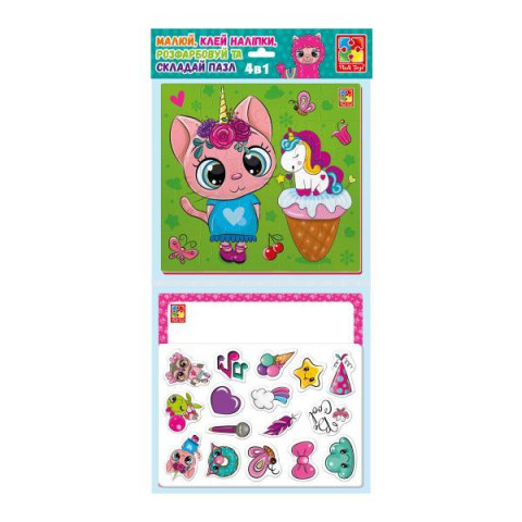 Набор для творчества 4в1. Сладкие развлечения, в пак.24*24см (укр), ТМ Vladi Toys, Украина