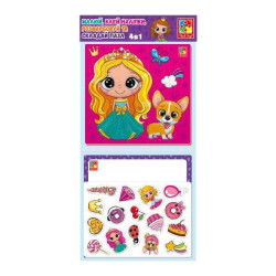 Набір для творчості 4-1. Принцеси в пак.24*24см, ТМ Vladi Toys, Україна