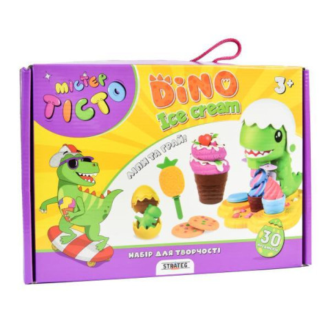 Набір для творчості Містер тісто Dino Ice Cream українською мовою, кор. 29*20*8см, ТМ Стратег, Україна