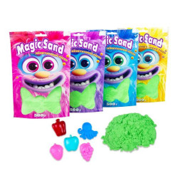 Кінетичний пісок Magic sand у пакеті зелений, 0,500 кг, пак. 24*15см, ТМ Стратег, Україна