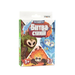 Настольная игра "Битва стихий" карточная на украинском языке, в кор. 14*8*2см, ТМ Стратег, Украина