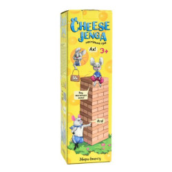 Настольная игра Cheese Jenga 54 деревянный бруски на украинском языке, в кор. 31*8*8см, ТМ Стратег, Украина