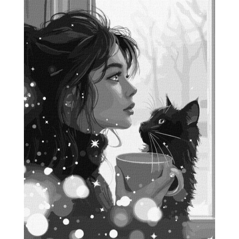 Картина за номерами Люди. Ранкова тиша, 40х50см, в термопакеті, Идейка (KHO8435)