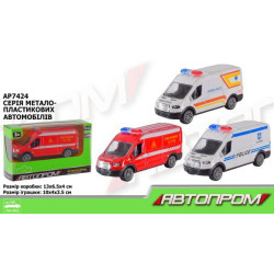 Машина металлическая АВТОПРОМ, в кор. 13*4*11см