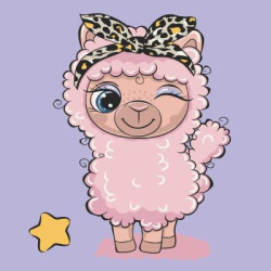 Картина за номерами Дитячі сюжети. Лама, 30х30см, в термопакеті, ART Craft (15089-AC)