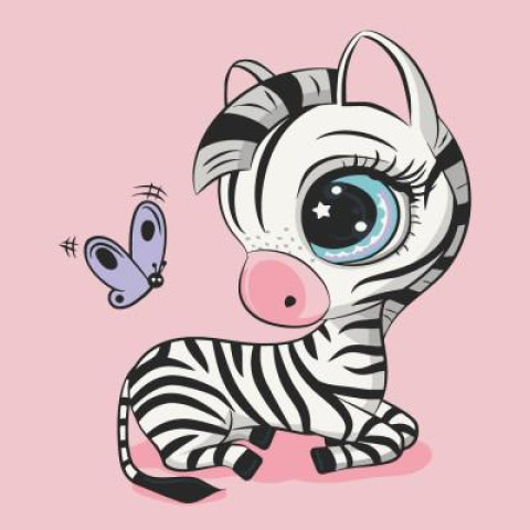 Картина по номерам Детские сюжеты. Зебра, 30х30см, в термопакете, ART Craft (15085-AC)