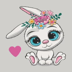 Картина за номерами Дитячі сюжети. Маленький зайчик, 30х30см, в термопакеті, ART Craft (15092-AC)