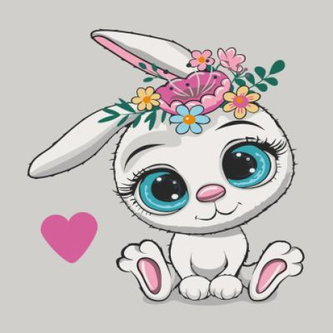 Картина за номерами Дитячі сюжети. Маленький зайчик, 30х30см, в термопакеті, ART Craft (15092-AC)