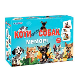 Игра настольная Мемори "Кошки против собак", в корр. 18*12*6см, ТМ Ludum, Украина, арт: ME5032-24