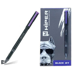 Геленова ручка Hiper Black Jet GEL 1.0mm, фіолетова, ЦІНА ЗА УП.10ШТ, арт: HG-155фіол