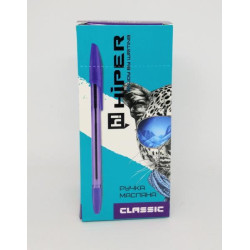 Ручка масляная Hiper Classic фиолетовая 1.0мм, ЦЕНА ЗА ВП. 50шт, арт: HO-1147фиол