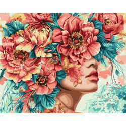Картина по номерам Люди. Романтика цветов, 40х50см, в термопакете, Идейка (KHO8445)