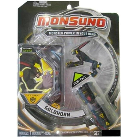 Игрушка Стартовый набор Monsuno STORM GOLDHORM (1-Packs) W4 (1 фигурка, 1 капсула, 1 карта, на планш. 22*17см), арт: 34437-42912-MO