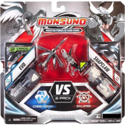 Игрушка Набор для битвы на 2 игрока Monsuno Core Tech - Eklipse EVO и SNAPCLAW (Сомбат 2-Packs) W4 (2 фигурки, 2 капсулы, 2 карты), на планш. 25*24см), арт: 24973-14573-MO