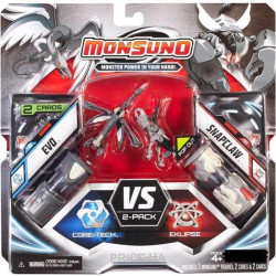 Игрушка Набор для битвы на 2 игрока Monsuno Core Tech - Eklipse EVO и SNAPCLAW (Сомбат 2-Packs) W4 (2 фигурки, 2 капсулы, 2 карты), на планш. 25*24см), арт: 34439-42932-MO