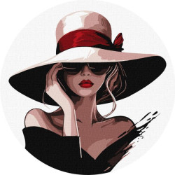 Картина по номерам Люди. Модный силуэт, d26см, в термопакете, Идейка (KHO-R1163)