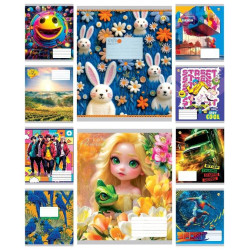 Зошит 18 л. # цвет.обложка ЦЕНА ЗА УП. 20ШТ, ТМ Тетрада, Украина, арт: ТЕ41203