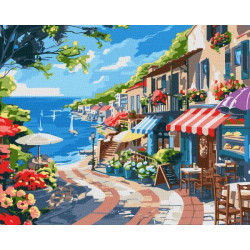 Картина по номерам Города. Приморский город, 40х50см, в термопакете, Идейка (KHO2792)