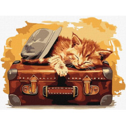 Картина за номерами Тварини. Готовий до подорожі, 30х40см, в термопакеті, Идейка (KHO6613)