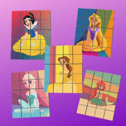 Дитяча іграшка "Кубики кольорові" Принцеси, кор. 22*14*4см, ТМ VITA TOYS, Україна, арт: VTK0051