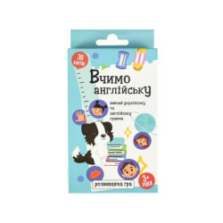 Карточная развивающая игра "Учим английский" обучающая на украинском языке, ТМ Стратег, Украина, арт: 30109S