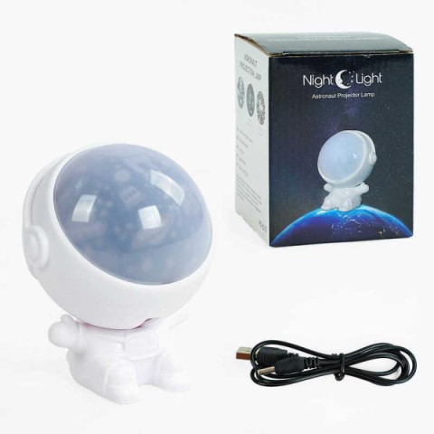 Нічник-проектор, 3 кольори підсвічування, дріт, інструкція, кор. 13*10*10см, ст: C65455