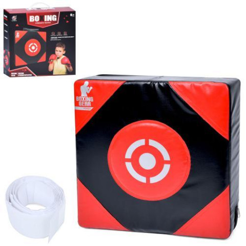 Боксерський набір, настінна подушка, 40*40*9см, кріплення-липучки, кор. 40,5*40,5*11,5см, арт: MR1249-2