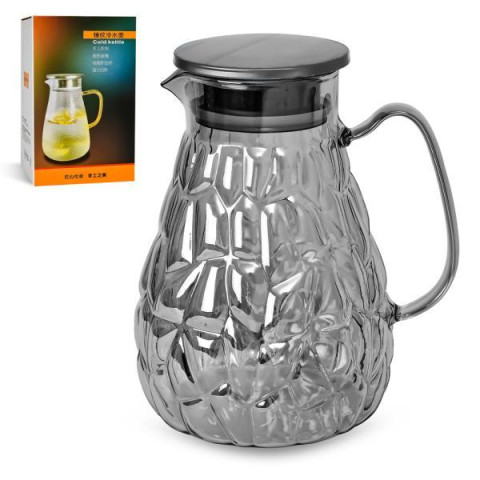 Графін скляний з кришкою 1.8л, в кор. 23*14*14см  арт: R92769-S