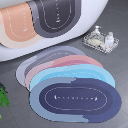 Коврик суперпоглощающий в ванну 60*90см овал. 