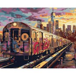 Картина за номерами Транспорт. Наземна станція, 40х50см, в термопакеті, Идейка (KHO5127)