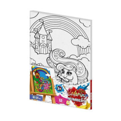 Картина за номерами Coloring by numbers Дитячі сюжети. Серія 2, 21х31см, в термопакеті, Danko Toys (CBN-02-04)