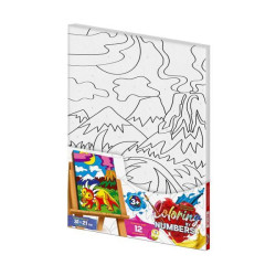 Картина за номерами Coloring by numbers Дитячі сюжети. Серія 2, 21х31см, в термопакеті, Danko Toys (CBN-02-09)