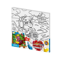 Картина за номерами Coloring by numbers Дитячі сюжети. Серія 1, 21х31см, в термопакеті, Danko Toys (CBN-01-06)