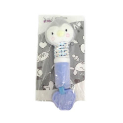 Брязкальце-піщалка Пінгвін, на планші. 22*12см, ТМ Tulilo, Польща, арт: 9370