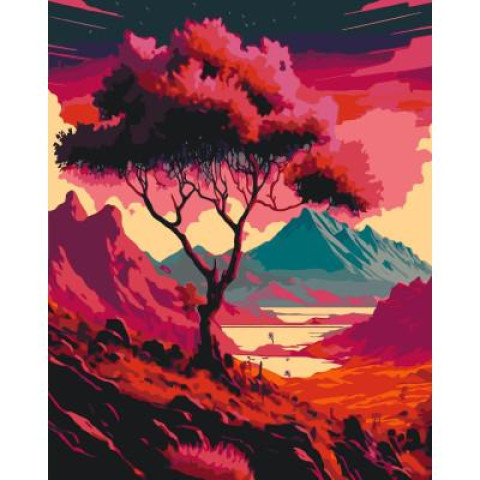 Картина по номерам Пейзаж. Вечер в горах, 40х50см, в термопакете, ART Craft (11033-AC)
