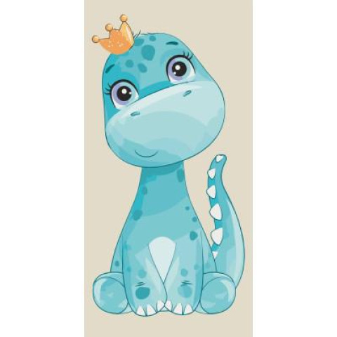 Картина по номерам Детские сюжеты. Cute dino, 40х80см, в термопакете, ART Craft (15112-AC)