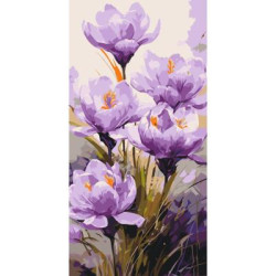 Картина по номерам Цветы. Крокусы, 40х80см, в термопакете, ART Craft (13096-AC)