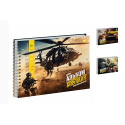 Альбом для малювання Yes А4 40л./100 спіраль Military виб.гібрид.лак 30*21см, ТМ 1 Вересня, Україна, арт: 130573