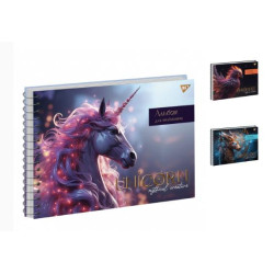 Альбом для малювання Yes А4 40л./100 спіраль Mystical animals виб.гібрид.лак 30*21см, ТМ 1 Вересня, Україна, арт: 130574