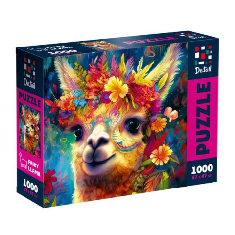 Пазли Puzzle De.tail. Чарівна лама 1000 деталей (укр), кор. см, ТМ Vladi Toys, Україна, арт: DT1000-11