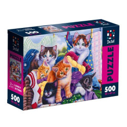 Пазли Puzzle De.tail. Милі кошенята. 500 деталей (укр), в кор. см, ТМ Vladi Toys, Україна, арт: DT500-13