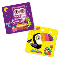 Мягкие пазлы Foam puzzles 2in1 "Birds", комн. , ТМ Vladi Toys, Украина, арт: RK6050-03