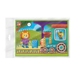 Мягкие пазлы А5. Поезд, комн. , ТМ Vladi Toys, Украина, арт: VT1104-22