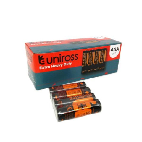 Батарейка Uniross солевая SHRINK OF 4AA EXTRA HEAVY DUTY ЦЕНА УП. 40ШТ, арт: 321705