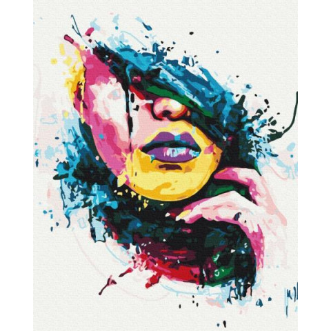 Картина по номерам Люди. Девушка в красках, 40х50см, в термопакете, Brushme (BS51376)