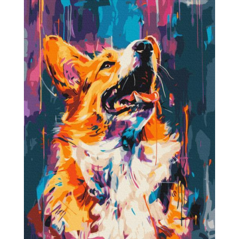 Картина за номерами Тварини. Барвисті корги, 40х50см, в термопакеті, Brushme (BS53927)