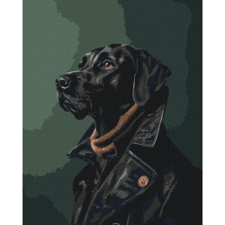 Картина за номерами Тварини. Джентльмен у тренчі, 40х50см, в термопакеті, Brushme (BS53932)