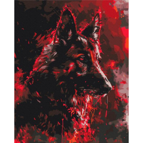 Картина по номерам Птицы. Рубиновый часовой, с красками металлик, флуоресцентные, 40х50см, в термопакете, Brushme (BS53942)