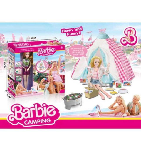 Лялька 30 см, муляжи пищи, палатка, подсветка, кор. 32*32*7см, ст.: QY158