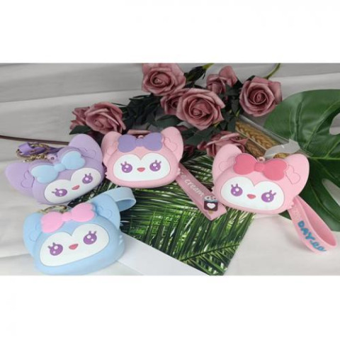 Гаманець KR, 9,5см, силікон, брелок, ЦІНА ЗА 1ШТ, 4 кольори, пак. 10*10см, ст.: Y-024